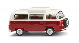 Wiking 031805 - H0 - VW T2b Campingbus - rubinrot/weiß